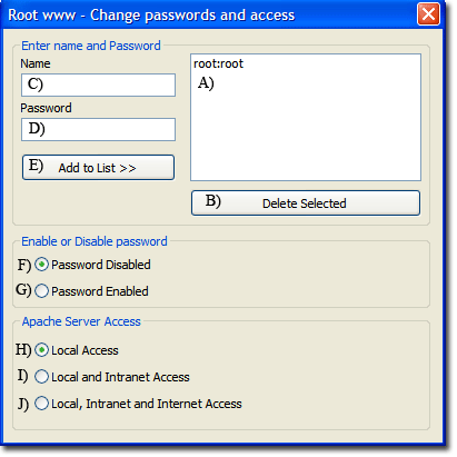 Root www access